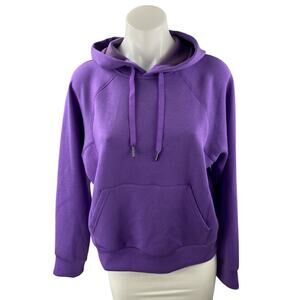 NEW Spanx AirEssentials Womens Purple Long Sleeve Hooded Hoodie Sweatshirt Top S